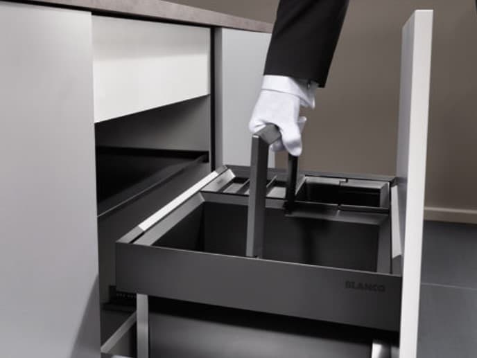 BLANCO bins in a cabinet drawer